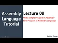 How to Write First Program in Assembly Language Simple Assembly Program