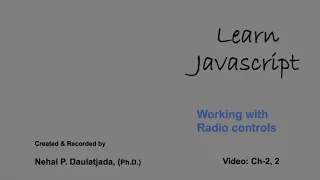 Learn Javascript Working with Radio Controls - Custom Message