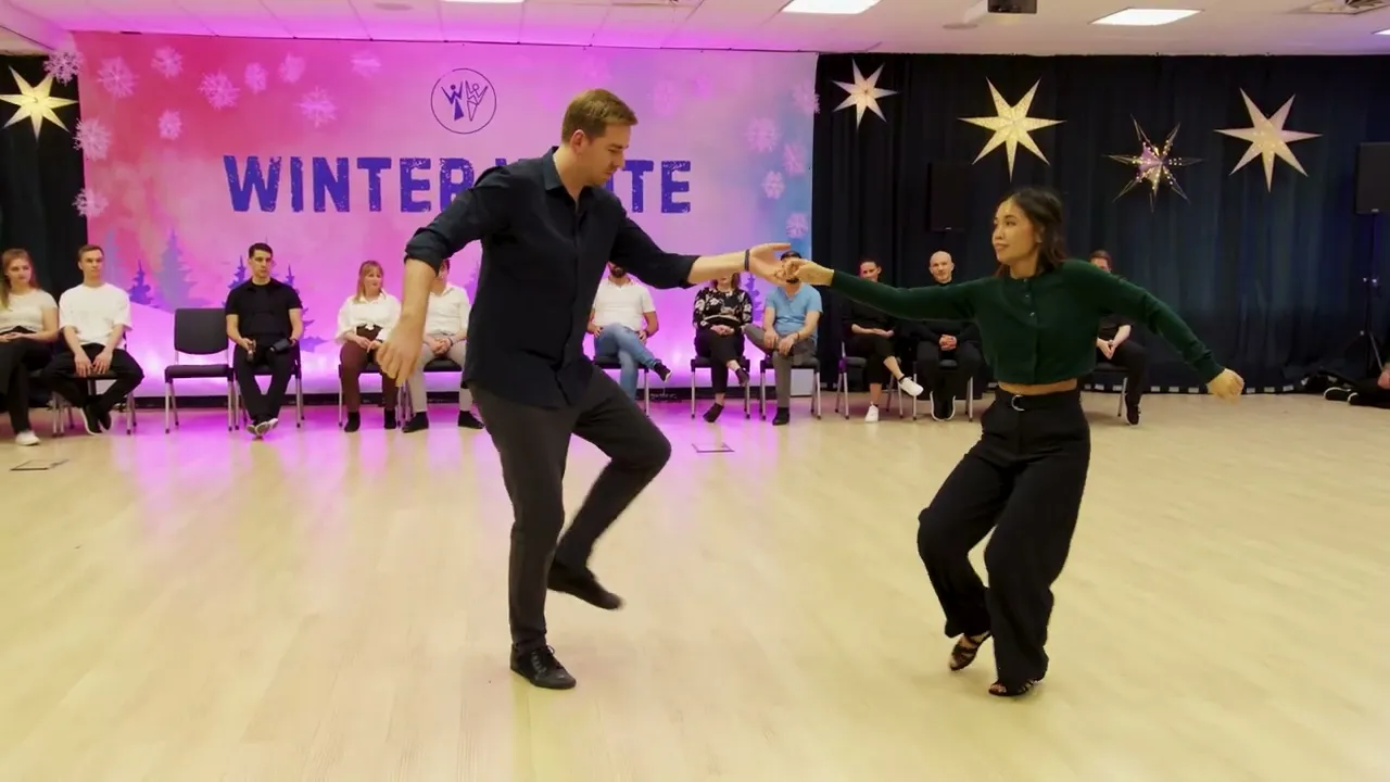 Robin Lysaker & My Hanh Tu - 5th place Strictly Open Finals - Winter White 2024