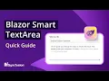 Blazor Smart TextArea The Ultimate Feature Walkthrough
