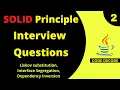 Solid Principles Interview Questions Liskov substitution Interface Segregation Dependency Inversion