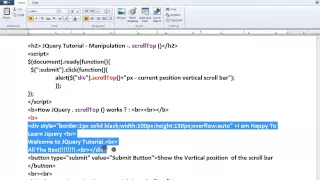 SCROLLTOP METHOD IN JQUERY DEMO
