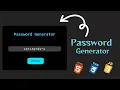 Password Generator using Html Css Js With source code