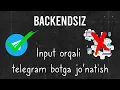 Backendsiz HTML formasini telegram botga jo natish Send message with Javascript and telegram BOT