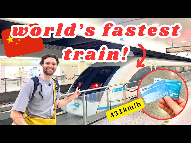 China has the World's Fastest Train! Shanghai Maglev 🇨🇳🚄