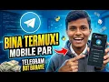 Create Telegram Bot on Mobile No Termux Needed