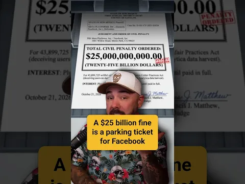 A $25 Billion Fine Is A Parking Ticket For Facebook
