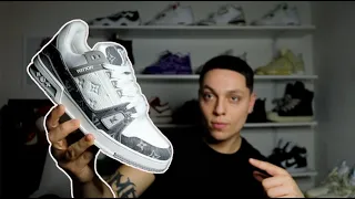 NEW STYLE LV Trainer Sneaker Grey White Sneaker Review ON FOOT