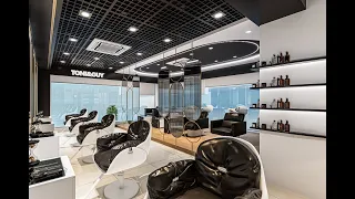STYLISH MODERN SALON INTERIOR DESIGN TONY GUY BLACK WHITE CONCEPT IDEA