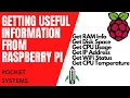 Extract Health Data From Raspberry Pi RAM CPU USAGE TEMP NETWORK DISK STATUS Python
