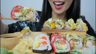 SUSHI ROLL PLATTER (ASMR EATING SOUNDS) NO TALKING | SAS-ASMR