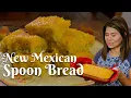 NEW MEXICAN SPOON BREAD Easy Recipe for Moist Cornbread made with Hatch Green Chile and Cheese