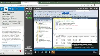 Implicit and Explicit Transactions Creating Savepoints