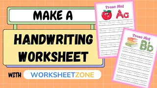 How to Make a Handwriting Worksheet in Minutes