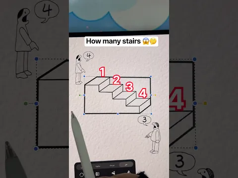 How many stairs 😱🤔#drawing #art #رسم