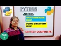 Python For Beginners Python Arrays Single and Double Dimensional Arrays Lists Array Module