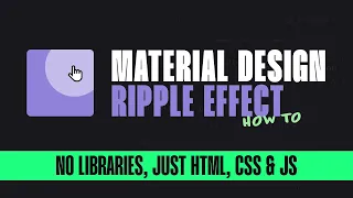 Material Design Button Ripple Effect in vanilla HTML CSS JavaScript