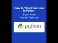 How to Measure Code Execution Time in Python with time Module Tutorial for Beginners