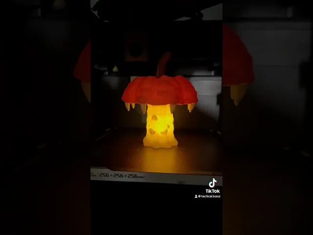 Enchanted Pumpkin Mushroom Tea Light - night light  video thumbnail