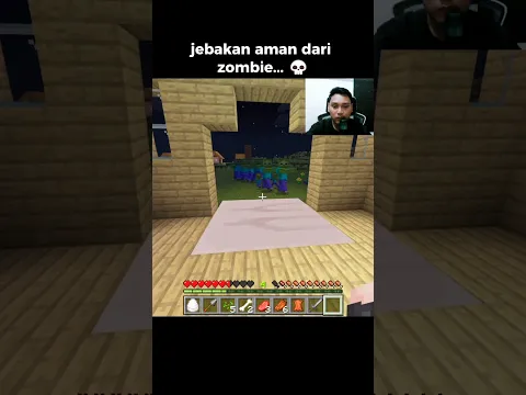 Jebakan aman dari zombie #minecraft #shorts