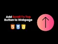 Scroll to top button - back to top Using Only HTML CSS Sticky Button No Javascript