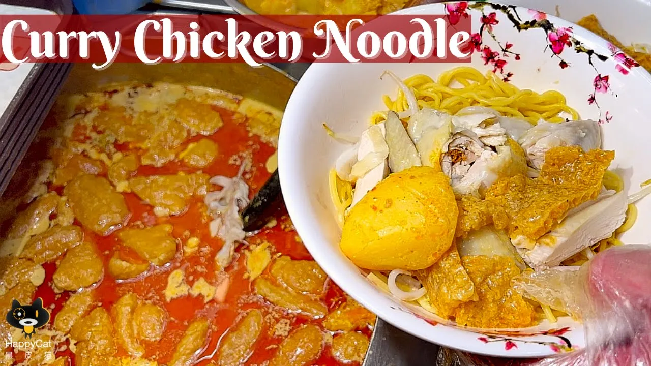 Curry chicken noodle so spoon-licking good!   Da Po Curry Chicken Noodle & Hainanese Chicken Rice