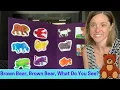 Speech Therapy Brown Bear Interactive Book Activity for Preschool Children with Felt Story