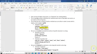 CIS30A Week 2 Part 2 String Built-in Methods