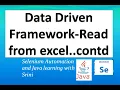 Selenium Data Driven Framework - Read from Excel