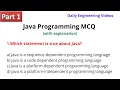 Part-1 Java Programming MCQ Java mcq questions and answers
