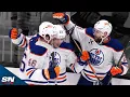 Oilers Hutson nets first career NHL goal on rebound past Swayman