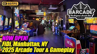 Is the new Barcade the BEST ONE YET Full FiDi arcade tour August 2025 Manhattan NYC 4K walkthrough