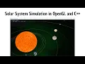 Solar System Simulation in OpenGL and C