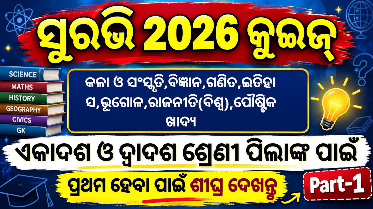 Surabhi 2026 Quiz Senior | Suravi 2026 Quiz Senior | Odishara Kala O Sanskruti Quiz For Surabhi 2026