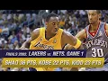 Finals 2002 LA Lakers vs NJ Nets - Game 1 Full Highlights Shaq 36 Bryant 26 pts 1080p