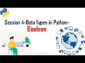 Session 4 Data Types in Python-Boolean