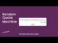 Random Quote Machine using HTML CSS vanilla JS
