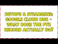 DevOps SysAdmins Google Cloud DNS - What does the PTR record actually do