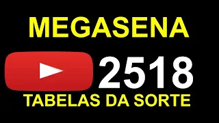 MEGASENA 2518 TABELAS ,DICAS E NUMEROS DA SORTE #RESULTADO​​​​​​​​​ E ANALISES DA MEGASENA 2517