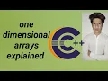 one dimensional array explain