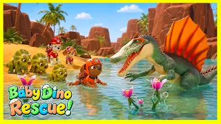 Triceratops Family Rescue! Momma Tops and Her Lost Babies | PAW Patrol Dino World