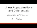 Differentials and Linear Approximations Calculus 1 updated