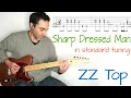 Download Lagu ZZ Top - Sharp Dressed Man - standard tuning - guitar lesson / tutorial / cover with tab