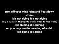 Tomorrow never knows with lyrics(The Beatles)
