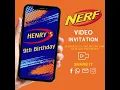 NERF Birt ay Invitation