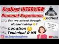 KodNest Interview Experience 2022-2023 Kodnest Interview Kodnest Personal Interview Experience