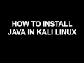 How to install a java in kali linux 2017