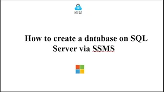 How to create a database on SQL Server via SSMS
