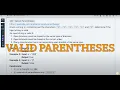 Leetcode 20 Valid Parentheses Solution using Stack with Time and Space Complexity