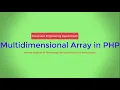 Multidimensional Array in PHP with Bhumika Zalavadia